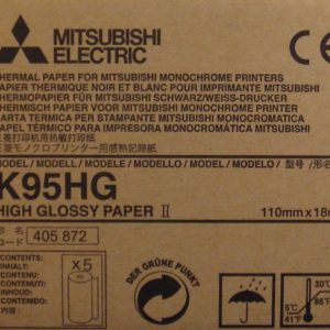 Mitsubishi K95HG Thermal Printer Paper, High Gloss